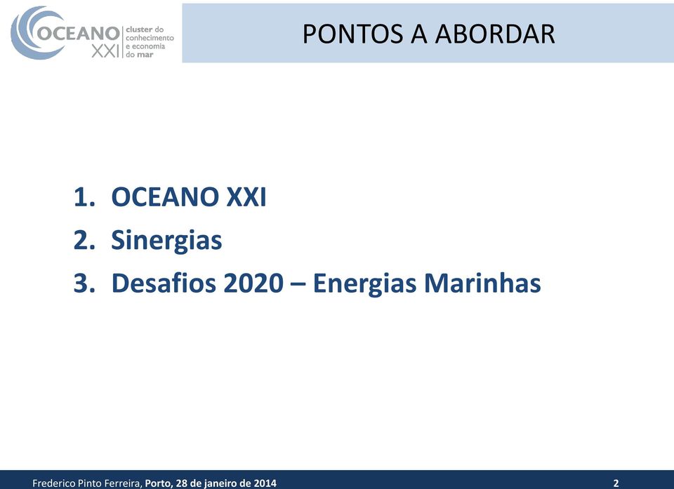 Desafios 2020 Energias Marinhas