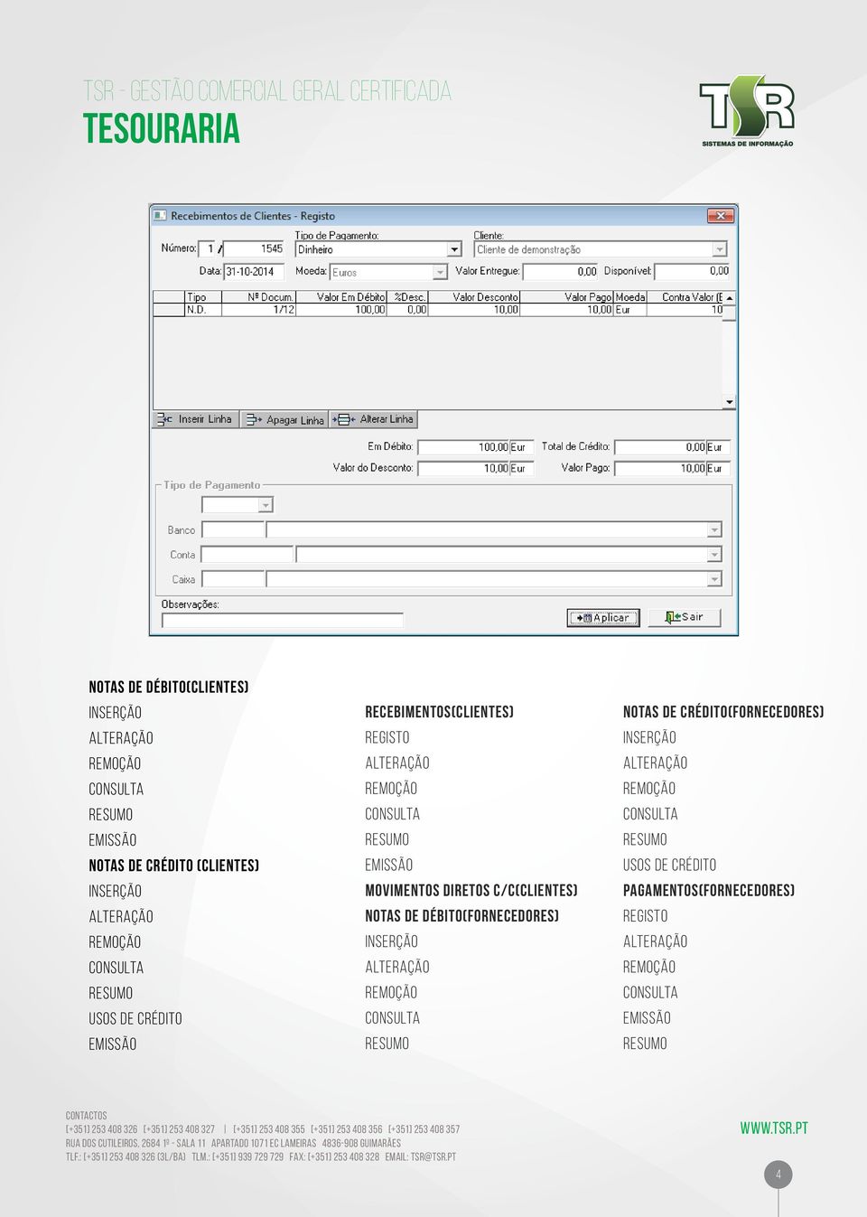 Movimentos Diretos C/C(Clientes) Notas de Débito(Fornecedores)