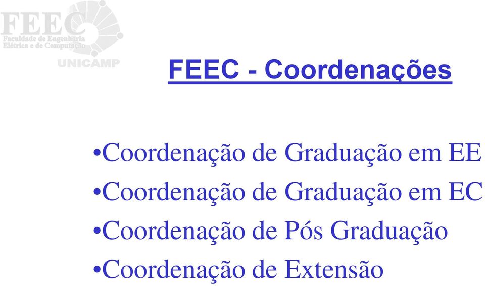 Graduação em EC Coordenação de