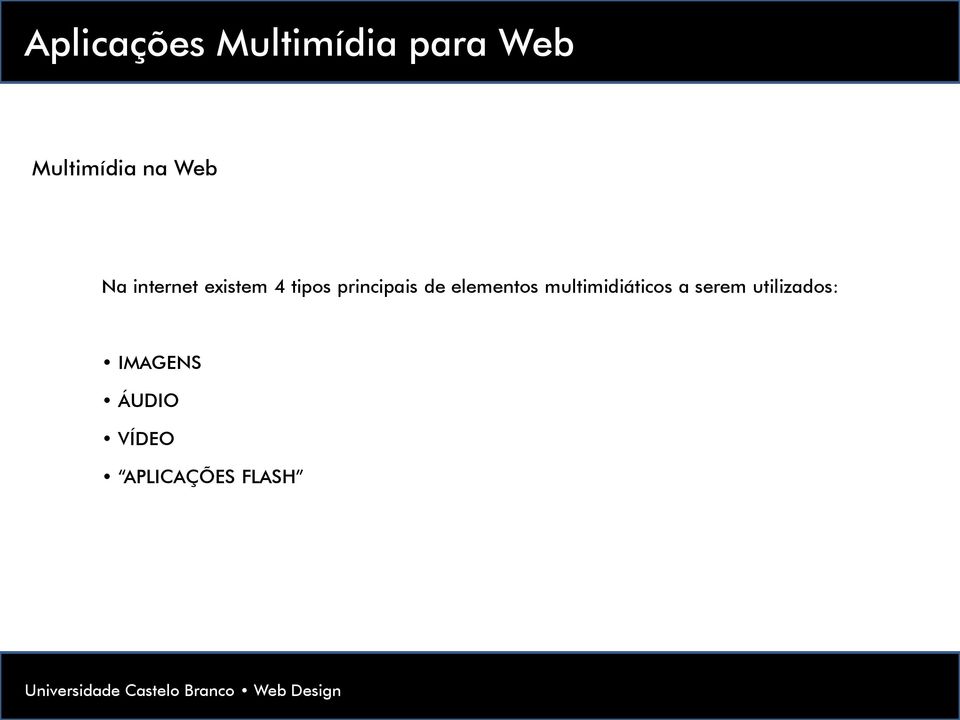 principais de elementos multimidiáticos a