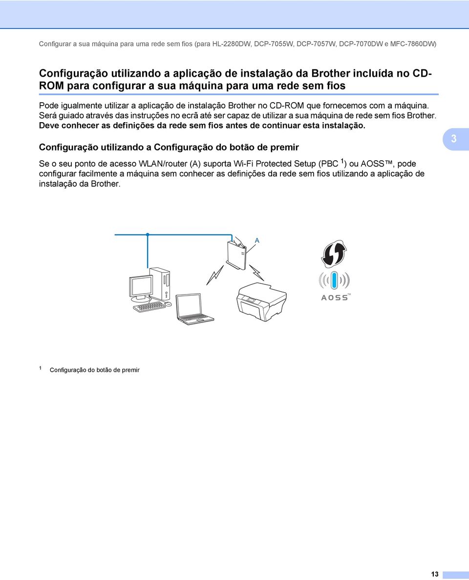 Será guiado através das instruções no ecrã até ser capaz de utilizar a sua máquina de rede sem fios Brother. Deve conhecer as definições da rede sem fios antes de continuar esta instalação.