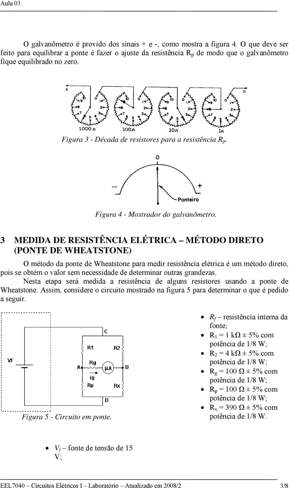 Figura 4 - Mostrador do galvanômetro.