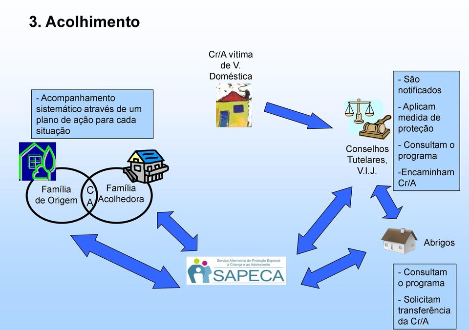 Doméstica - São notificados - Aplicam medida de proteção Família de Origem C A