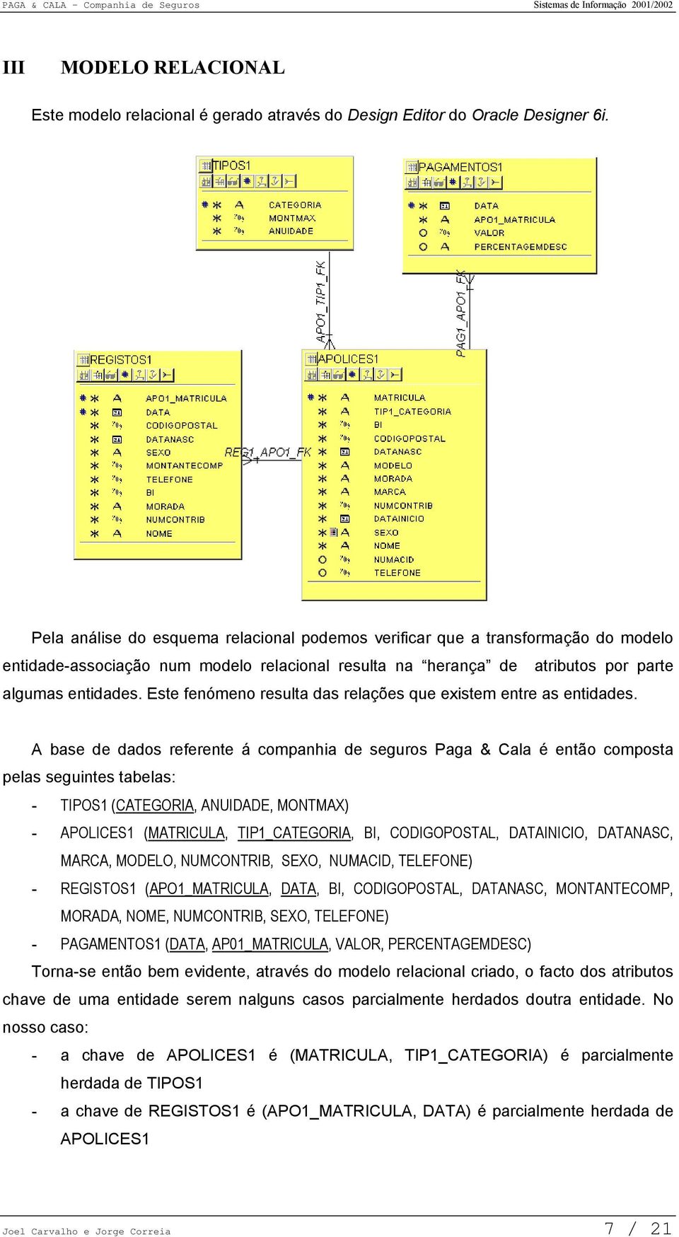 Este fenómeno resulta das relações que existem entre as entidades.