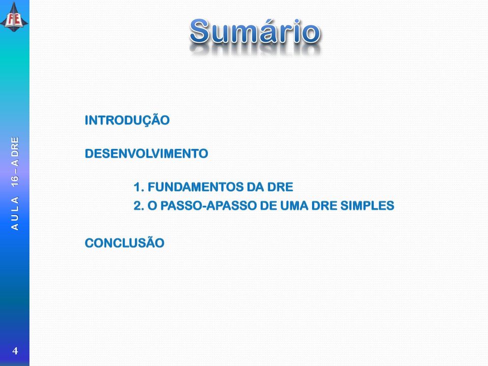 FUNDAMENTOS DA DRE 2.