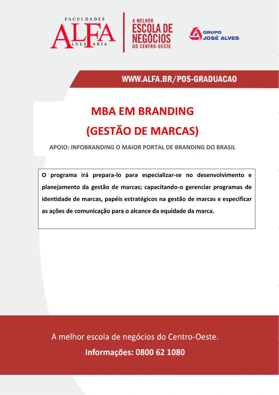 de marcas; capacitando-o gerenciar programas de identidade de marcas, papéis estratégicos