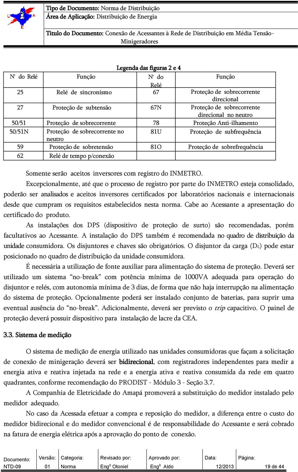 62 Relé de tempo p/conexão Somente serão aceitos inversores com registro do INMETRO.