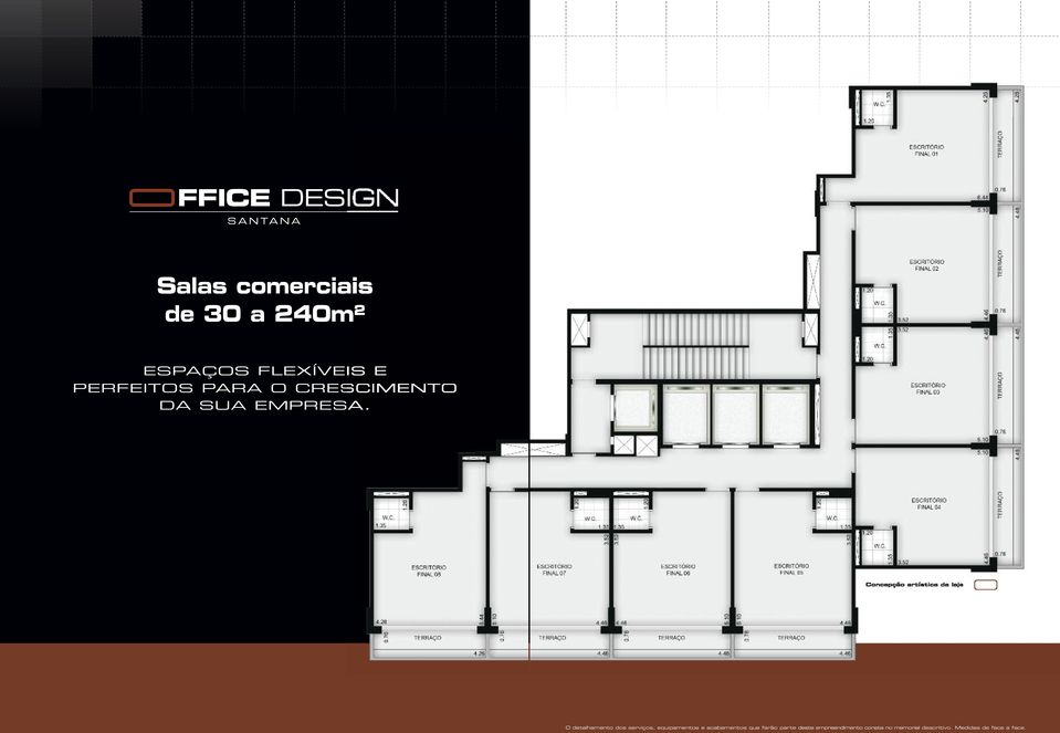 Concepção artística da laje O detalhamento dos serviços,