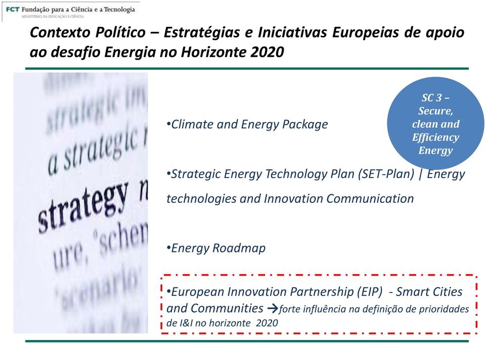(SET-Plan) Energy technologies and Innovation Communication Energy Roadmap European Innovation