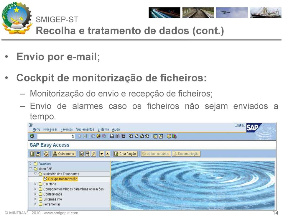 ficheiros: Monitorização do envio e recepção de