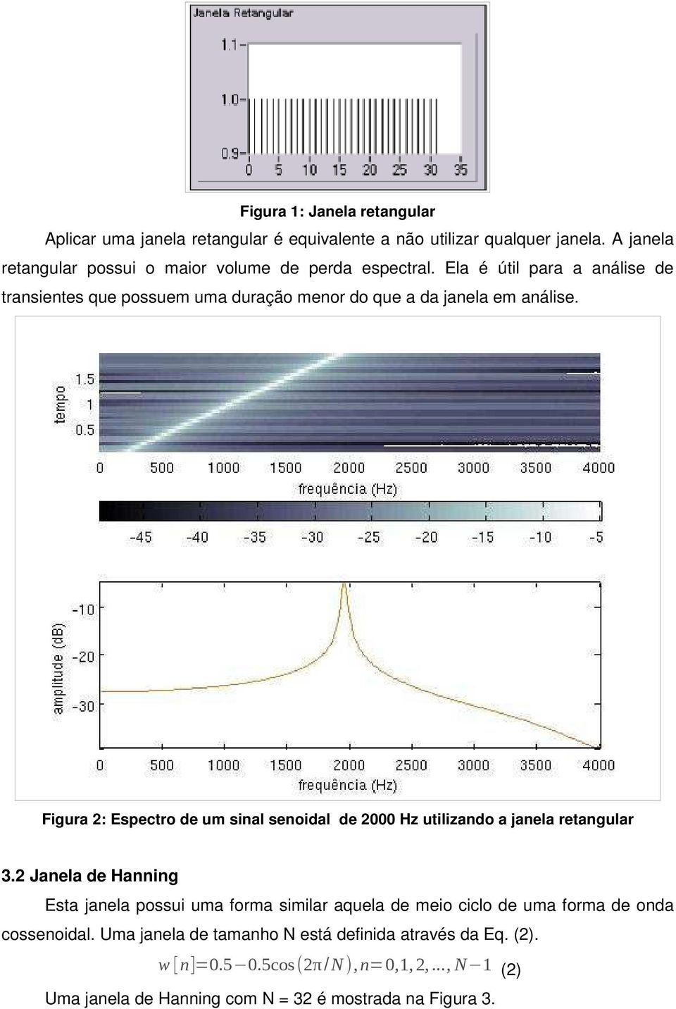 Ela é útil para a análise de transientes que possuem uma duração menor do que a da janela em análise.