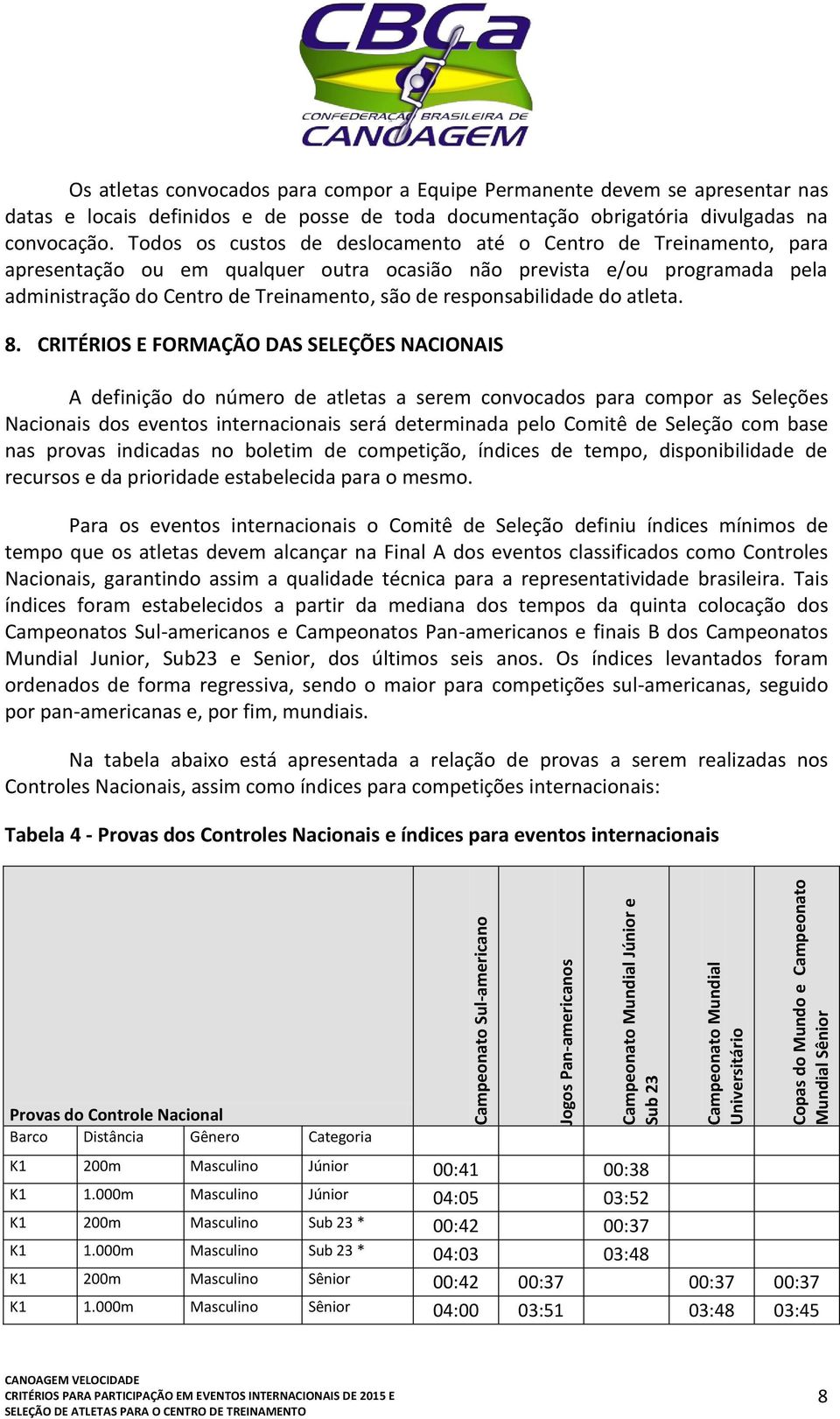 Todos os custos de deslocamento até o Centro de Treinamento, para apresentação ou em qualquer outra ocasião não prevista e/ou programada pela administração do Centro de Treinamento, são de