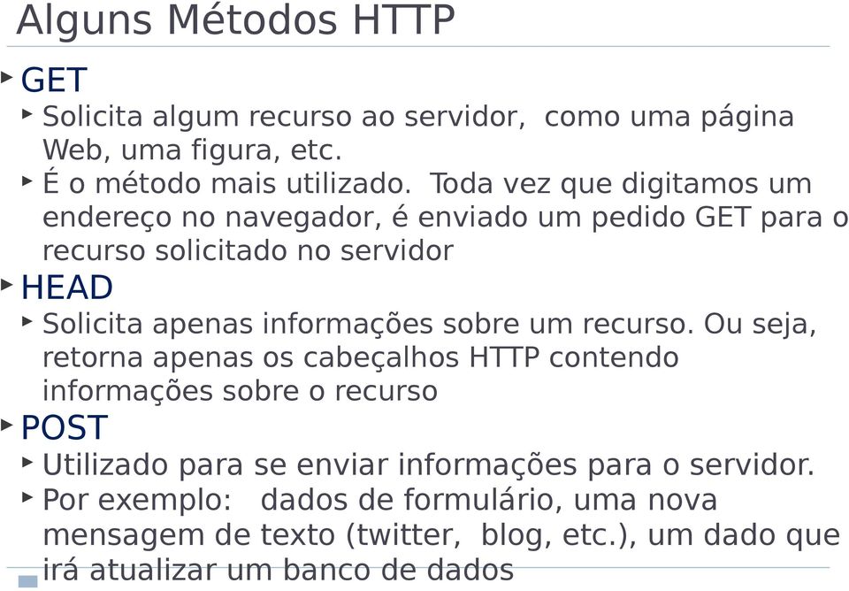 informações sobre um recurso.