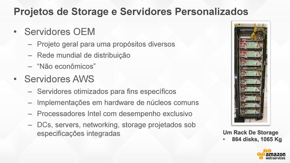 otimizados para fins específicos Implementações em hardware de núcleos comuns Processadores