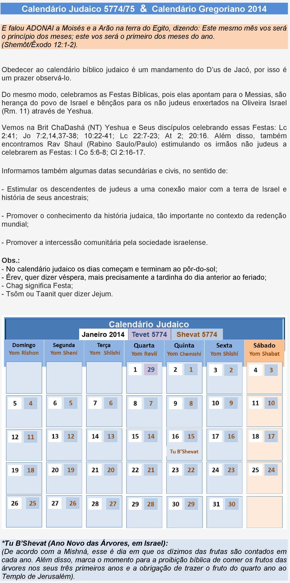 Do mesmo modo, celebramos as Festas Bíblicas, pois elas apontam para o Messias, são herança do povo de Israel e bênçãos para os não judeus enxertados na Oliveira Israel (Rm. 11) através de Yeshua.