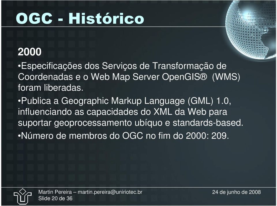Publica a Geographic Markup Language (GML) 1.