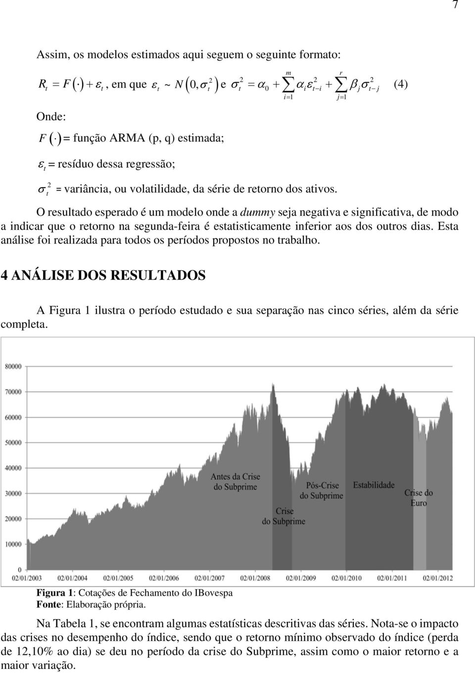 O resulado esperado é um modelo onde a dummy seja negaiva e significaiva, de modo a indicar que o reorno na segunda-feira é esaisicamene inferior aos dos ouros dias.