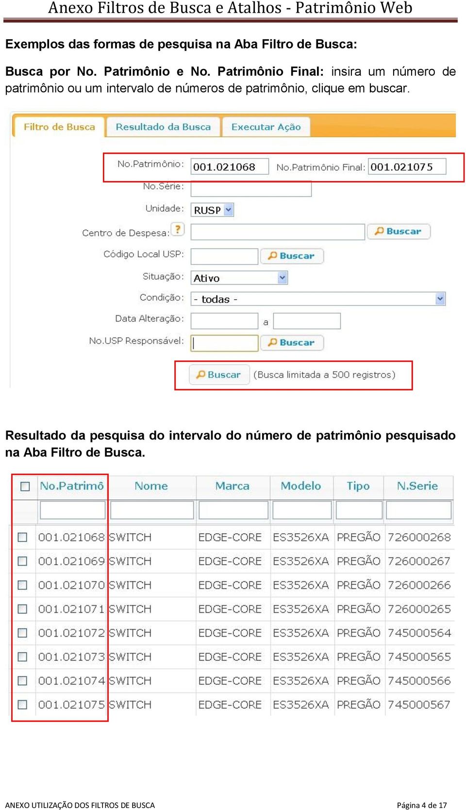 patrimônio, clique em buscar.