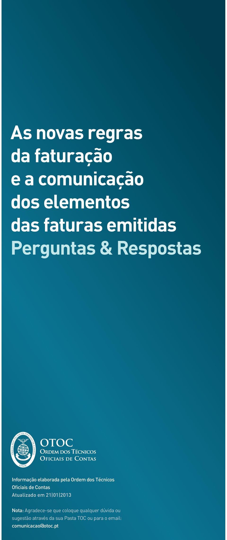 Oficiais de Contas Atualizado em 21 01 2013 Nota: Agradece-se que coloque