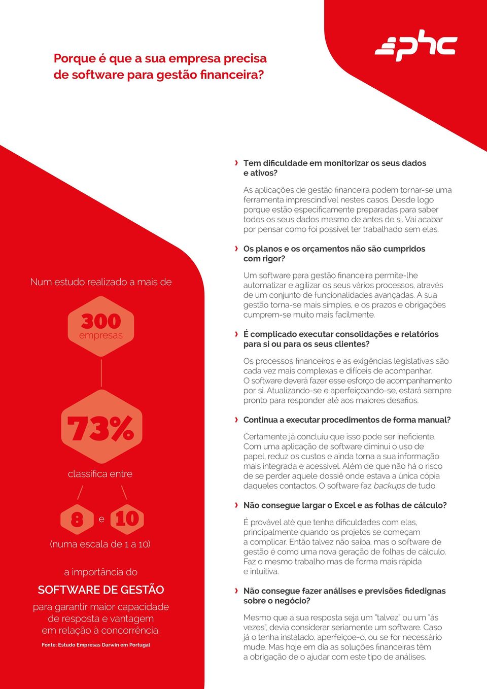 Vai acabar por pensar como foi possível ter trabalhado sem elas. Os planos e os orçamentos não são cumpridos com rigor?