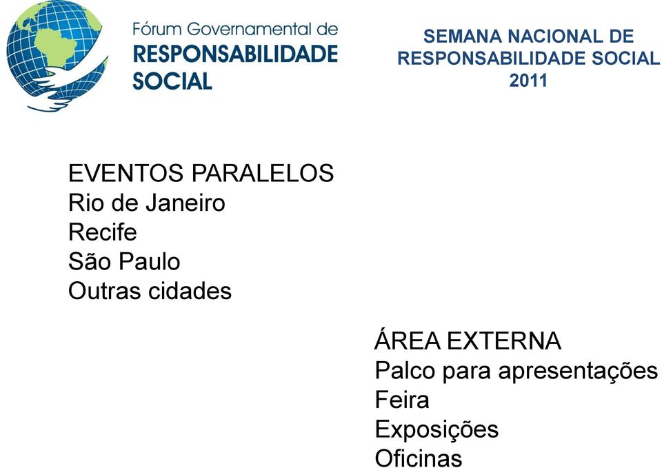 cidades ÁREA EXTERNA Palco para