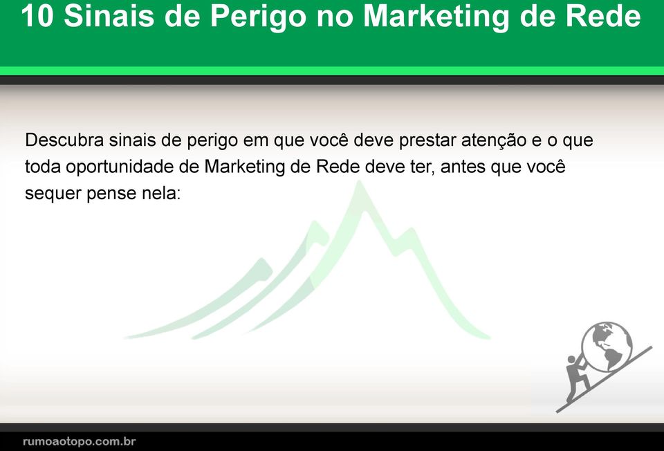 oportunidade de Marketing de Rede