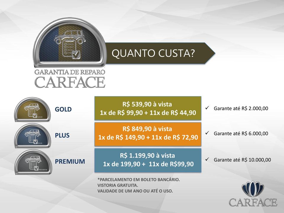 vista 1x de R$ 149,90 + 11x de R$ 72,90 R$ 1.