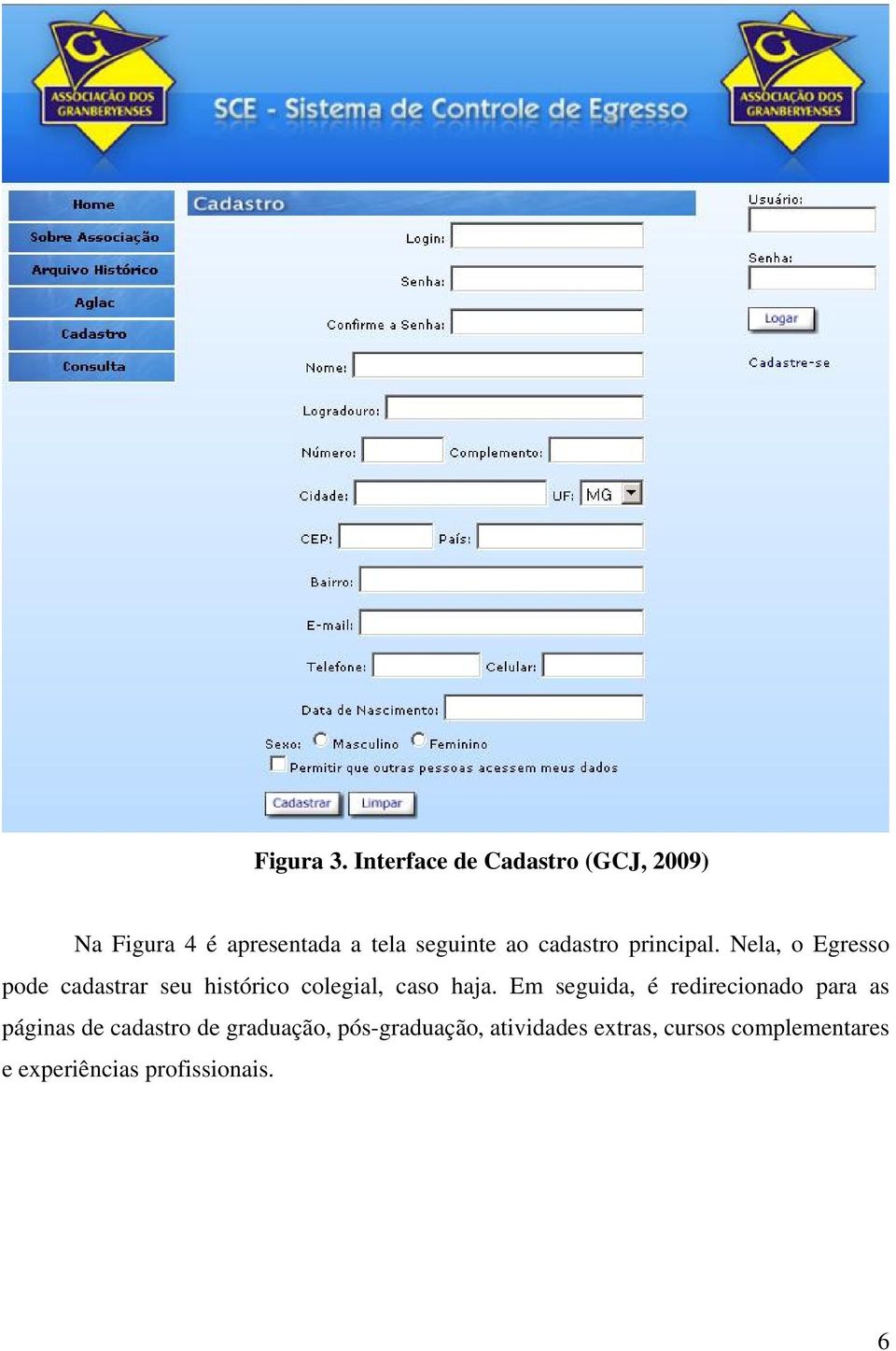 cadastro principal.