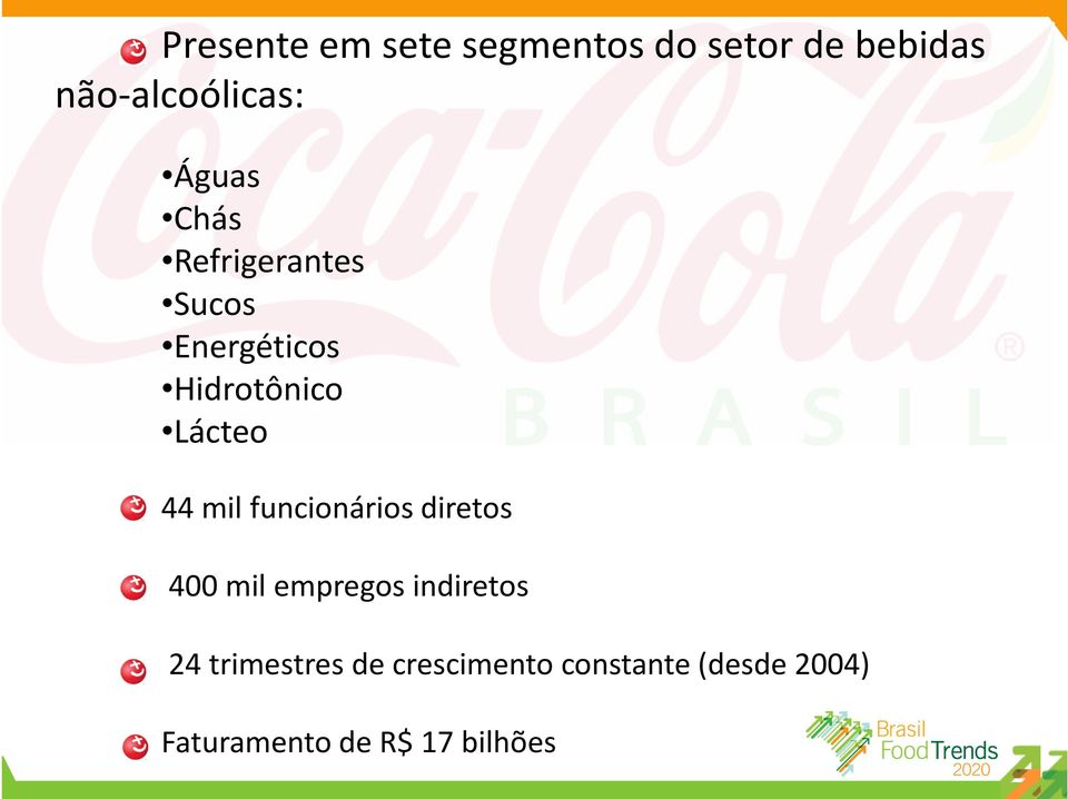 mil funcionários diretos 400 mil empregos indiretos 24