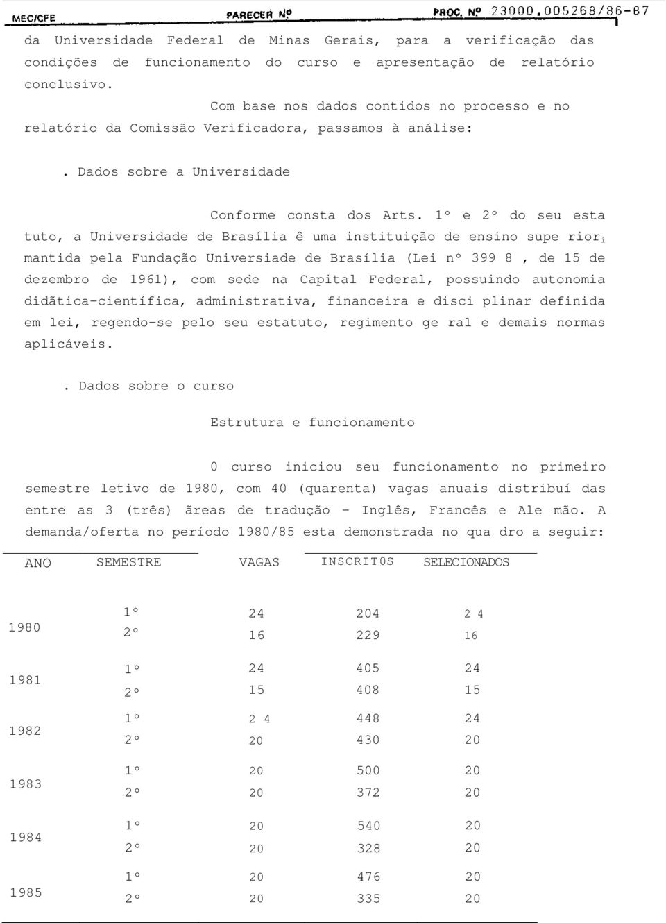 e do seu esta tuto, a Universidade de Brasília ê uma instituição de ensino supe rior i mantida pela Fundação Universiade de Brasília (Lei nº 399 8, de 15 de dezembro de 1961), com sede na Capital