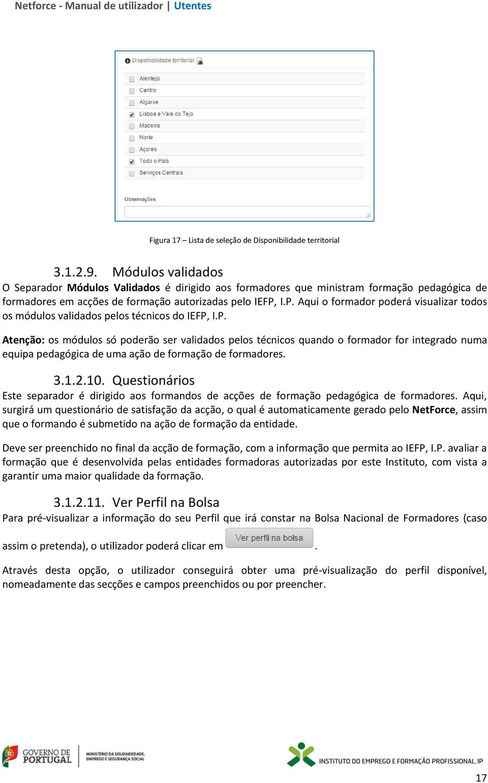 Manual de Utilizador Utentes V01 DEPARTAMENTO DE FORMAÇÃO PROFISSIONAL -  PDF Free Download