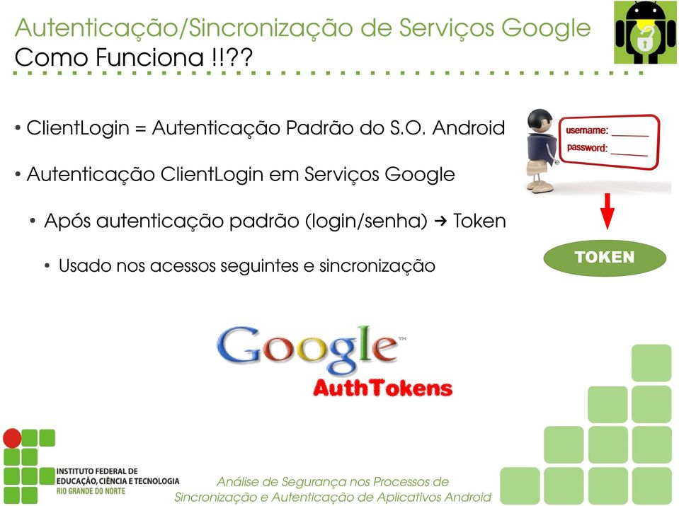 Android AutenticaçãoClientLoginemServiçosGoogle