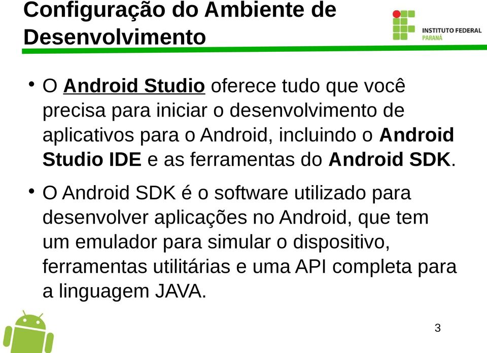 ferramentas do Android SDK.