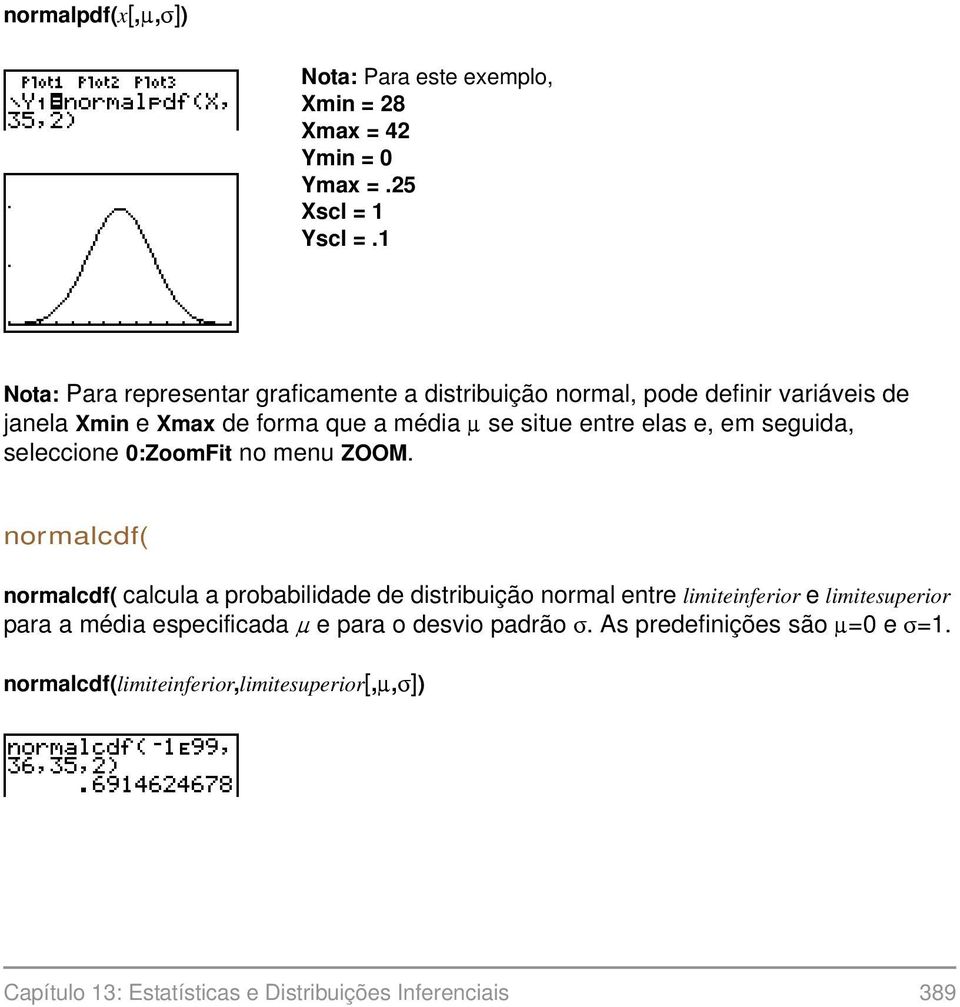 e, em seguida, seleccione 0:ZoomFit no menu ZOOM.