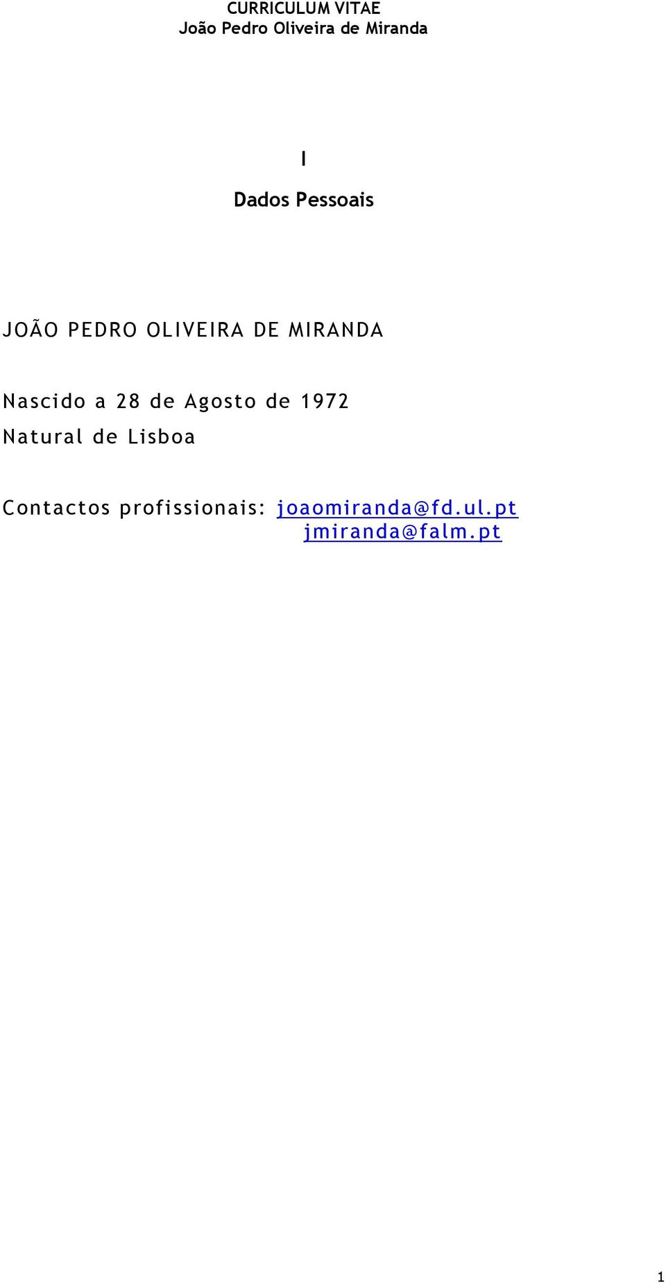 Natural de Lisboa Contactos