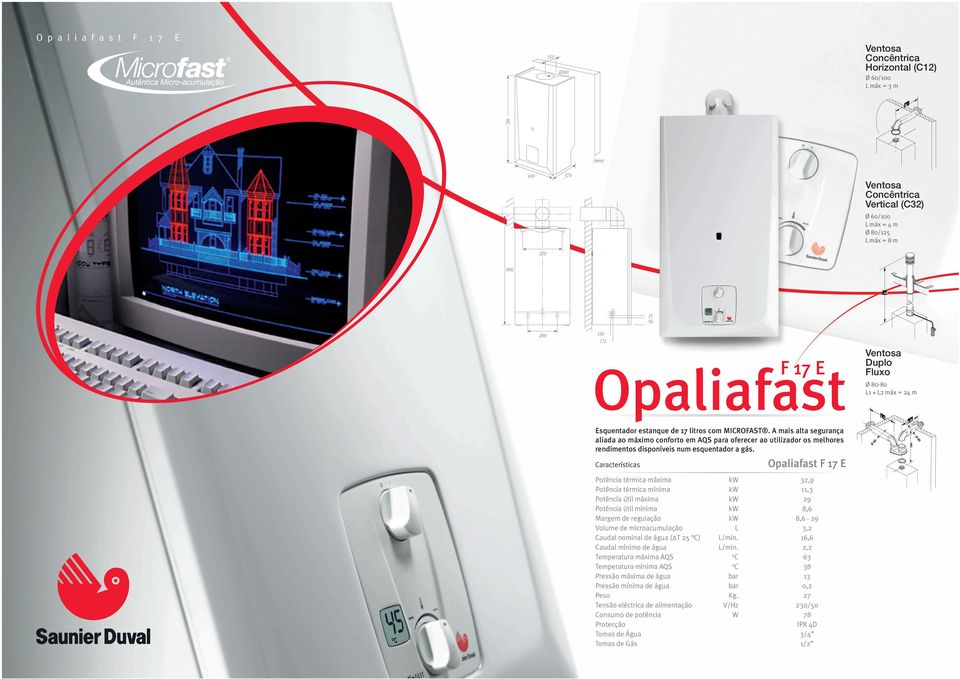 A mais alta segurança aliada ao máximo conforto em AQS para oferecer ao utilizador os melhores rendimentos disponíveis num esquentador a gás.