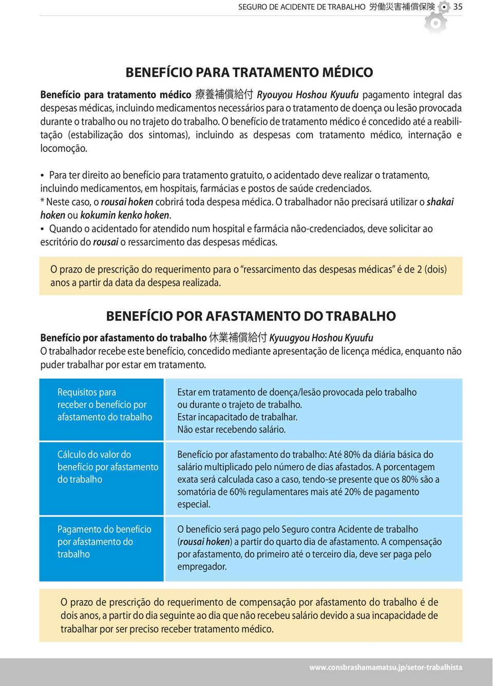 O benefício de tratamento médico é concedido até a reabilitação (estabilização dos sintomas), incluindo as despesas com tratamento médico, internação e locomoção.