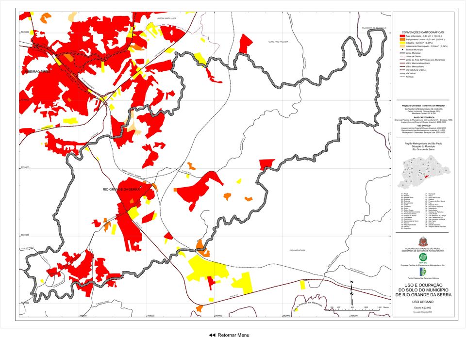 FRANC ISC O MO NTEIRO OURO FINO PAULISTA Equipamento Urbano - 0,21 km² ( 0,59% ) Indústria - 0,23 km² ( 0,64% ) Loteamento Desocupado - 0,09 km² ( 0,24% )!