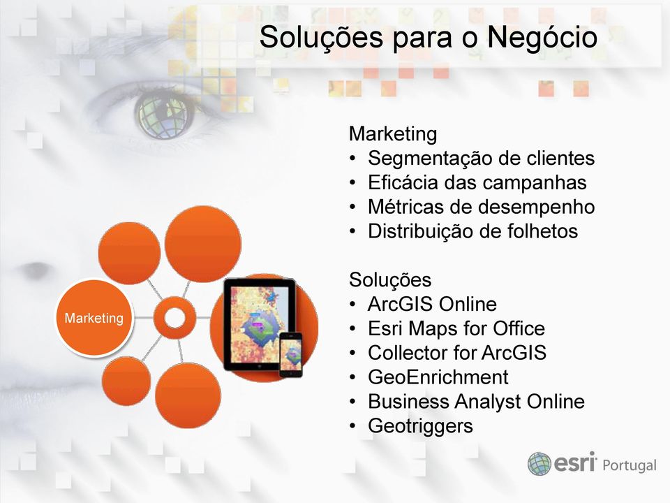 folhetos Marketing Soluções ArcGIS Online Esri Maps for Office