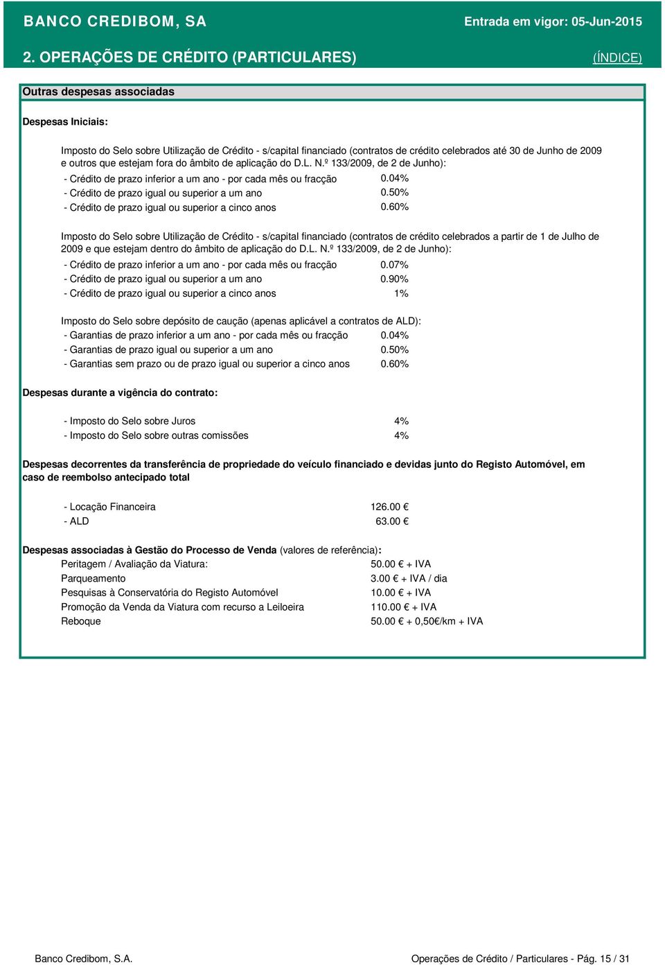 50% - Crédito de prazo igual ou superior a cinco anos 0.