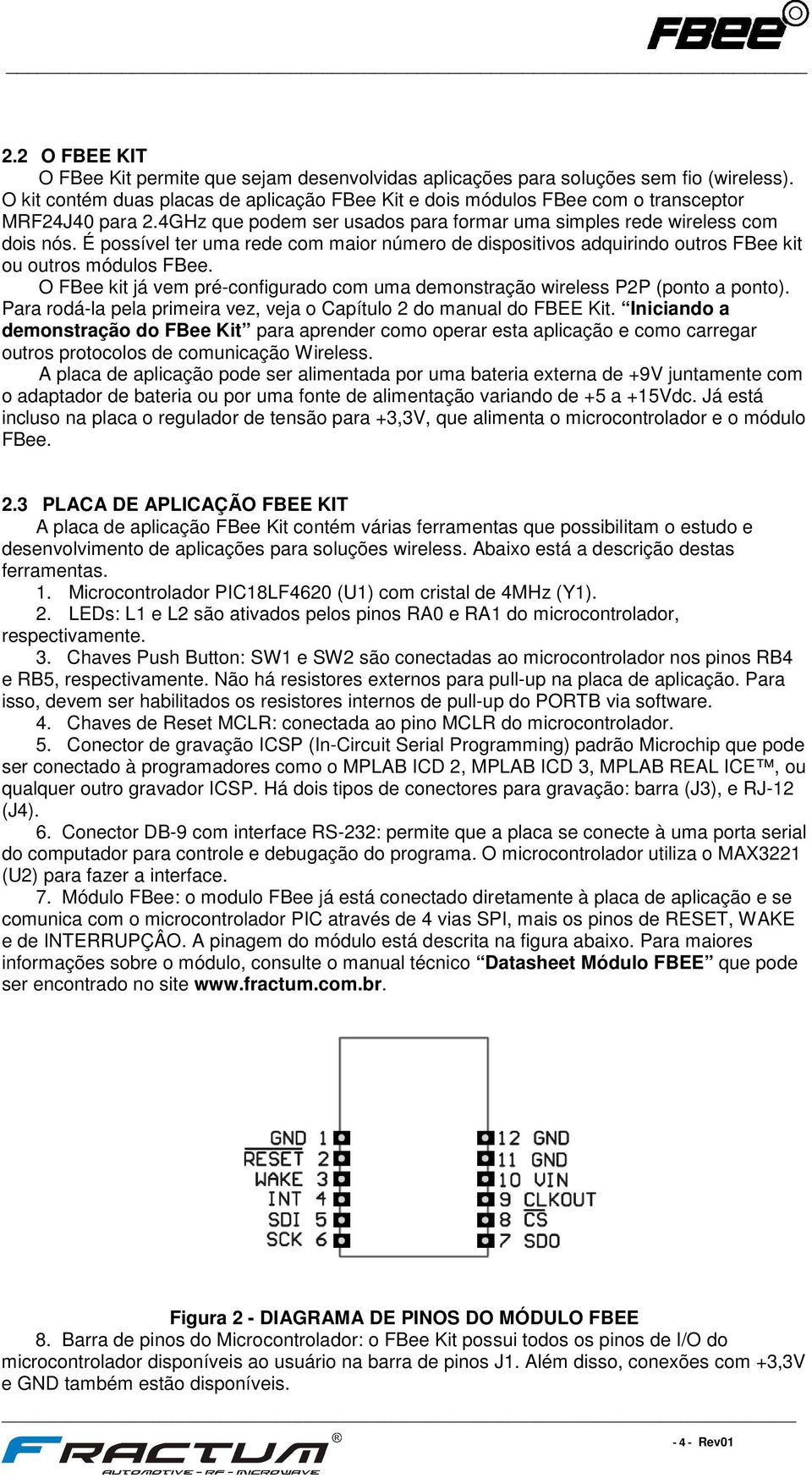 É possível ter uma rede com maior número de dispositivos adquirindo outros FBee kit ou outros módulos FBee. O FBee kit já vem pré-configurado com uma demonstração wireless P2P (ponto a ponto).