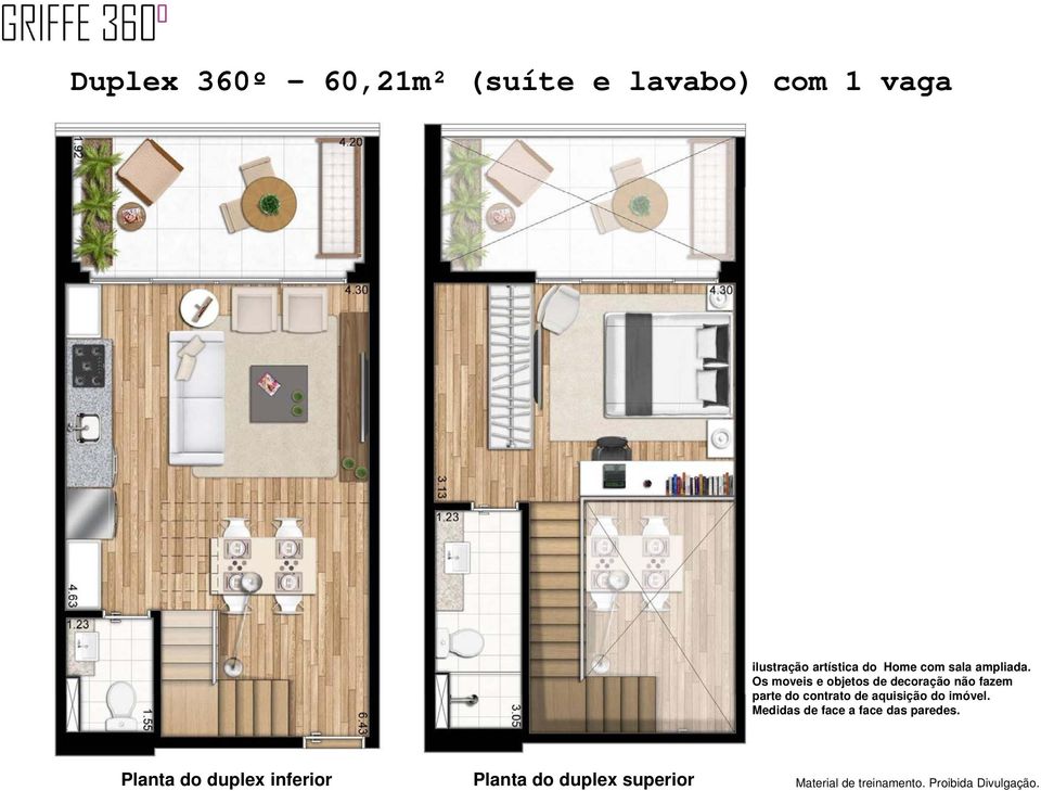 Os moveis e objetos de decoração não fazem parte do contrato de