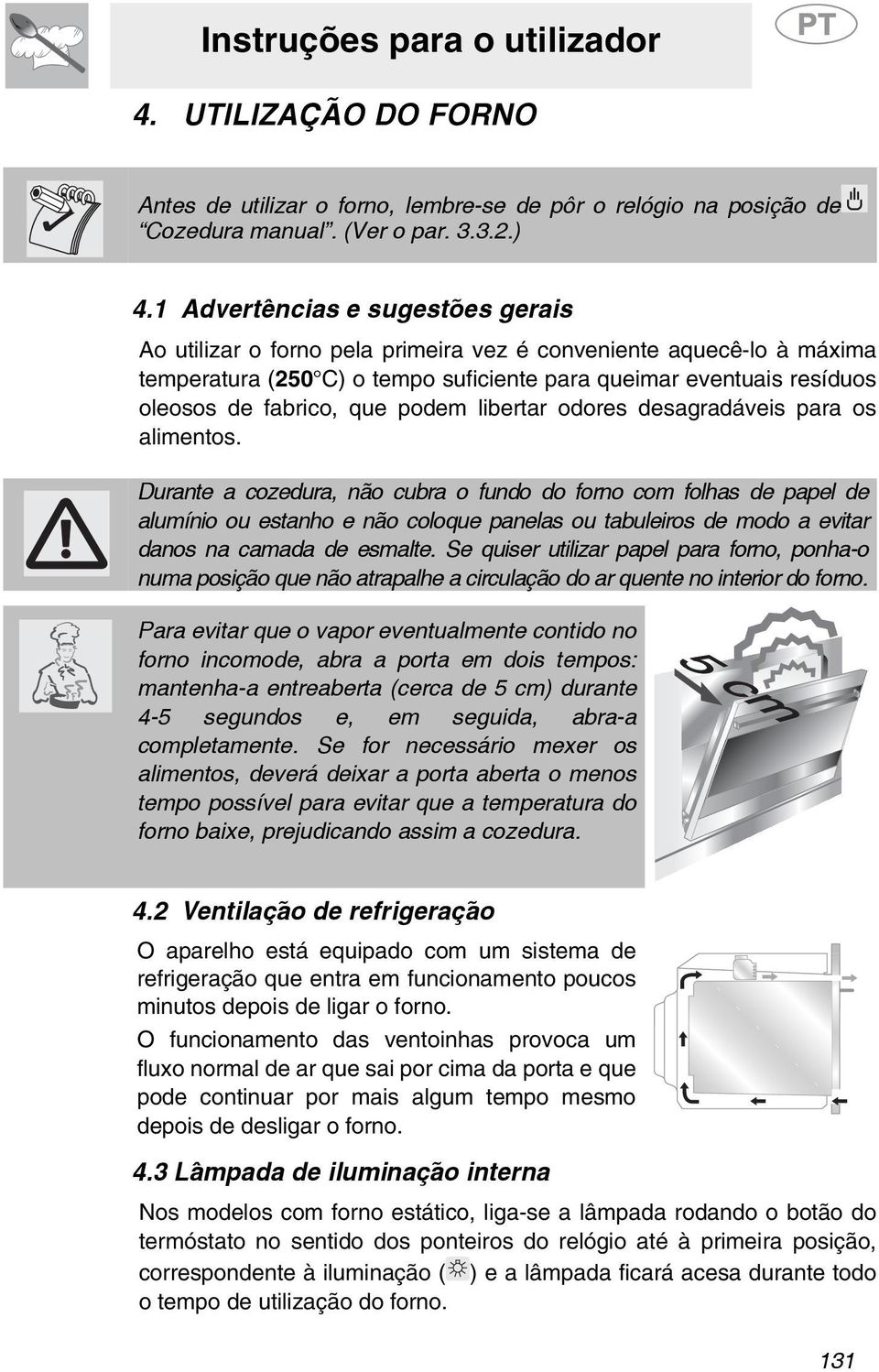 podem libertar odores desagradáveis para os alimentos.