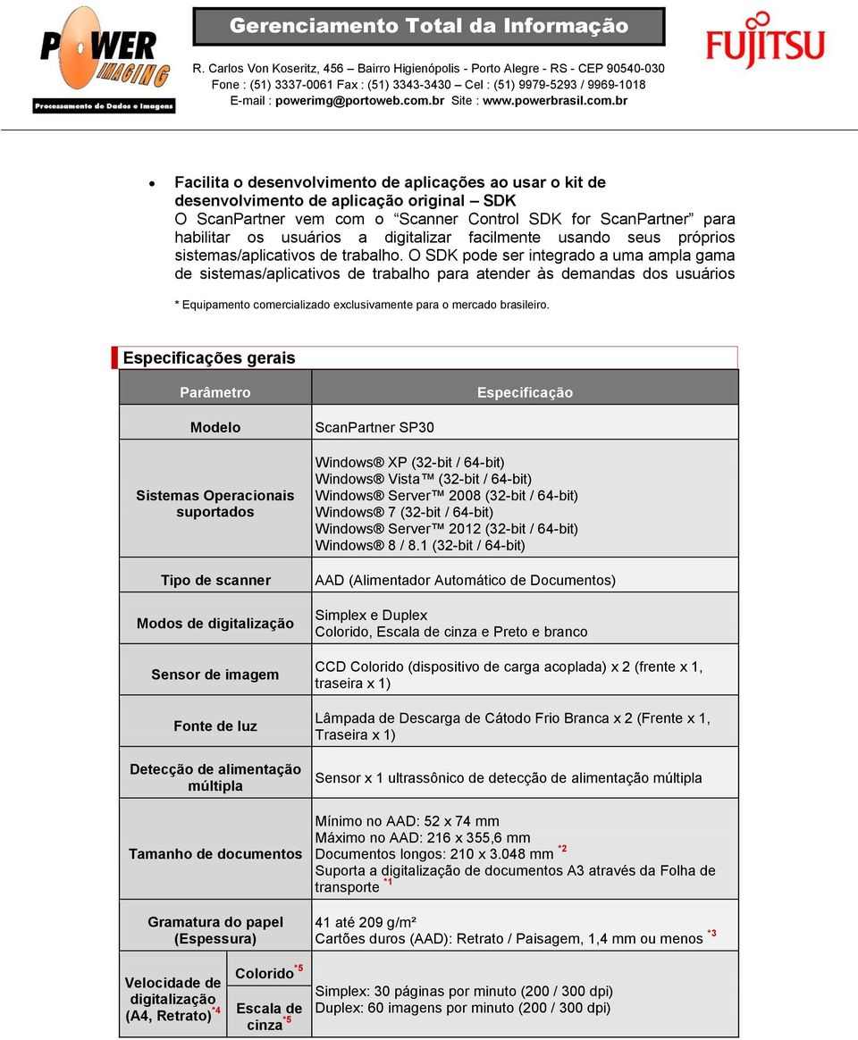 O SDK pode ser integrado a uma ampla gama de sistemas/aplicativos de trabalho para atender às demandas dos usuários * Equipamento comercializado exclusivamente para o mercado brasileiro.