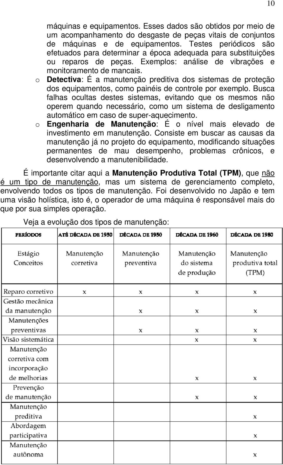 o Detectiva: É a manutenção preditiva dos sistemas de proteção dos equipamentos, como painéis de controle por exemplo.