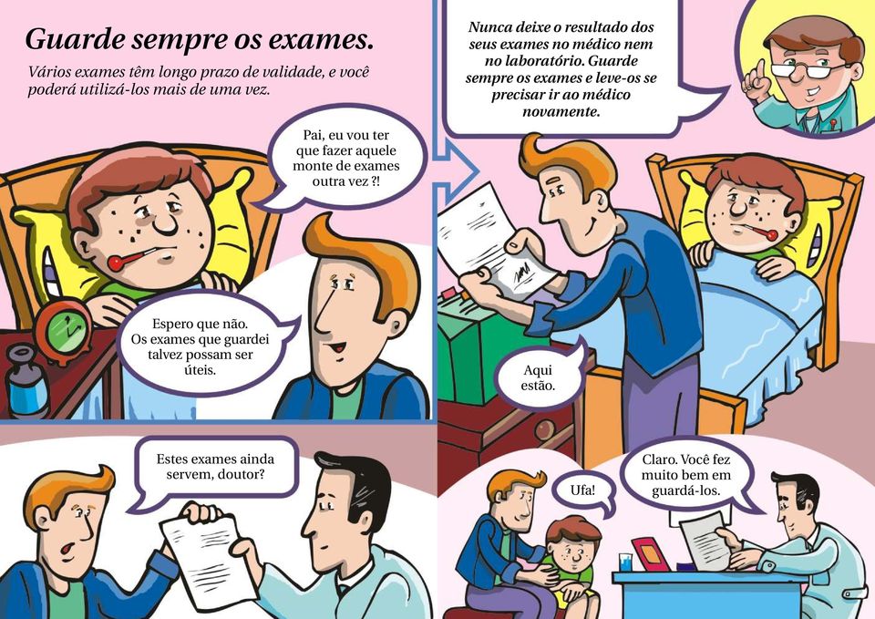 ! Nunca deixe o resultado dos seus exames no médico nem no laboratório.