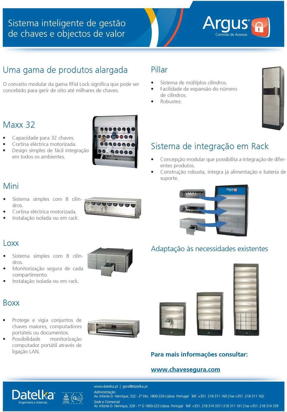 Mini Sistema de integração em Rack Concepção modular que possibilita a integração de diferentes produtos. Construção robusta, integra já alimentação e bateria de suporte.