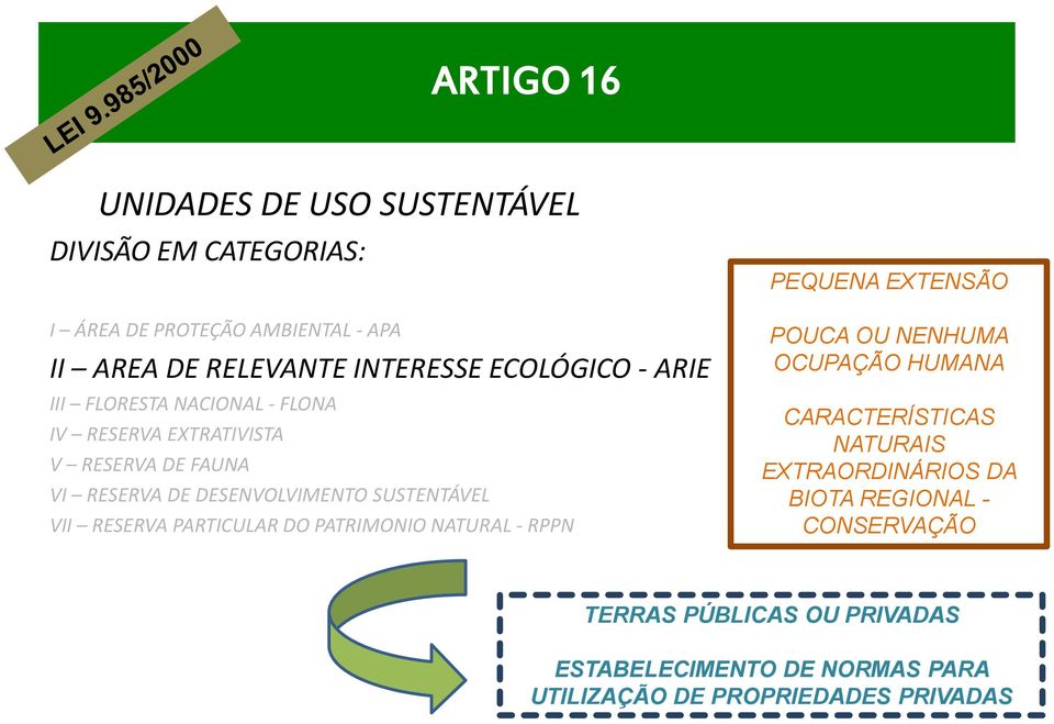 VII RESERVA PARTICULAR DO PATRIMONIO NATURAL - RPPN PEQUENA EXTENSÃO POUCA OU NENHUMA OCUPAÇÃO HUMANA CARACTERÍSTICAS NATURAIS