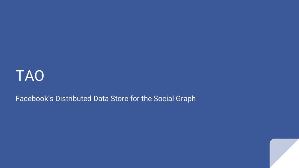 Data Store for