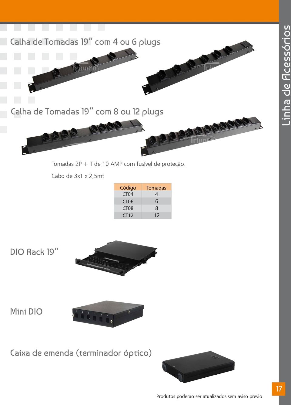 de 10 AMP com fusível de proteção.